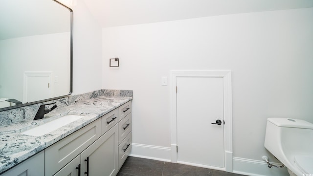 1010 Club House Dr, North Myrtle Beach, SC 29582 - bathroom with vanity and tile patterned flooring
