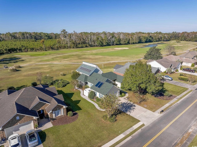 aerial view featuring golf course view