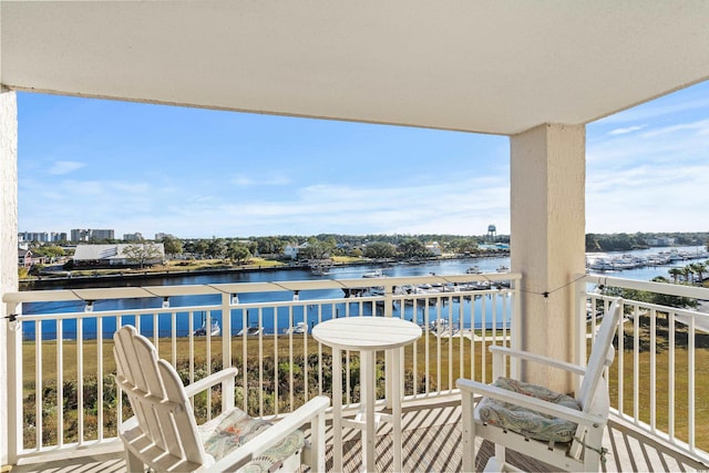 2151 Bridge View Ct Unit 2502, North Myrtle Beach, SC 29582 - balcony featuring a water view