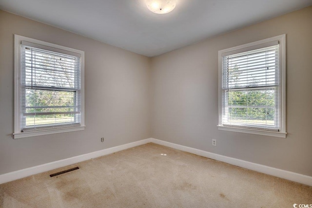 carpeted empty room with plenty of natural light