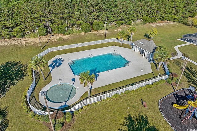 birds eye view of property