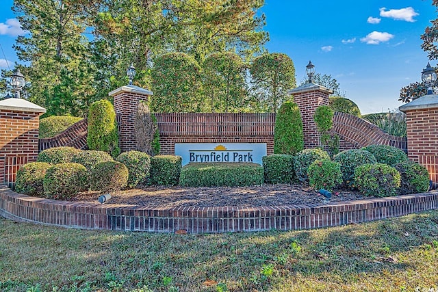 view of community sign