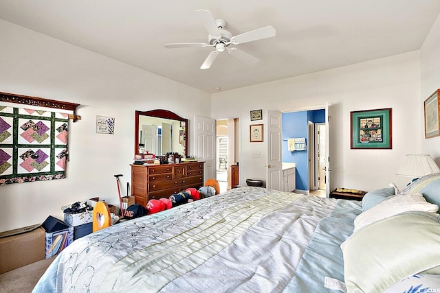 bedroom with ceiling fan