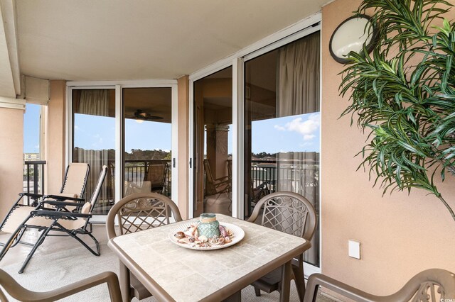 view of sunroom