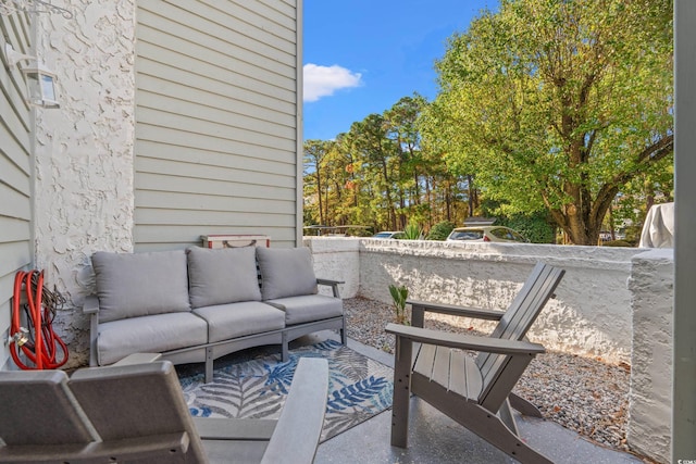 view of patio with an outdoor hangout area