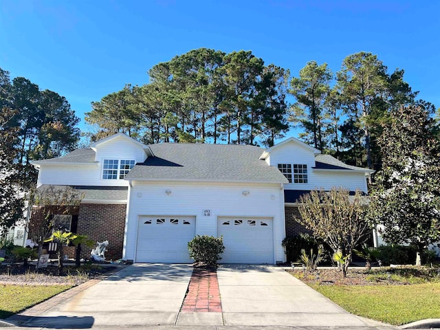 view of property featuring a garage