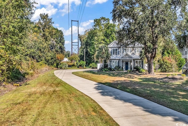 exterior space with a yard