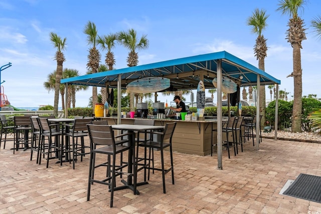5200 N Ocean Blvd Unit 1231, Myrtle Beach, SC 29577 - view of patio featuring a gazebo