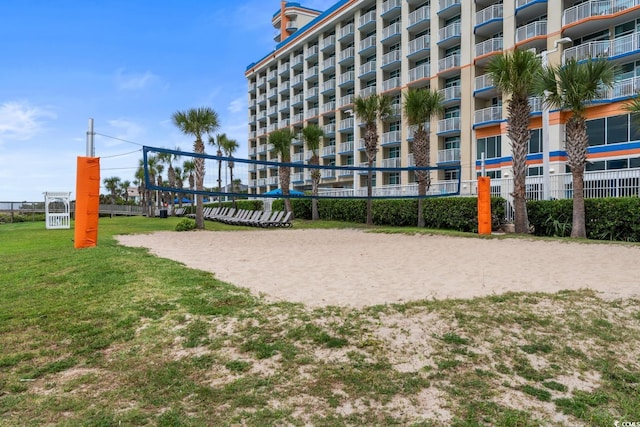 5200 N Ocean Blvd Unit 1231, Myrtle Beach, SC 29577 - view of property's community featuring volleyball court and a yard