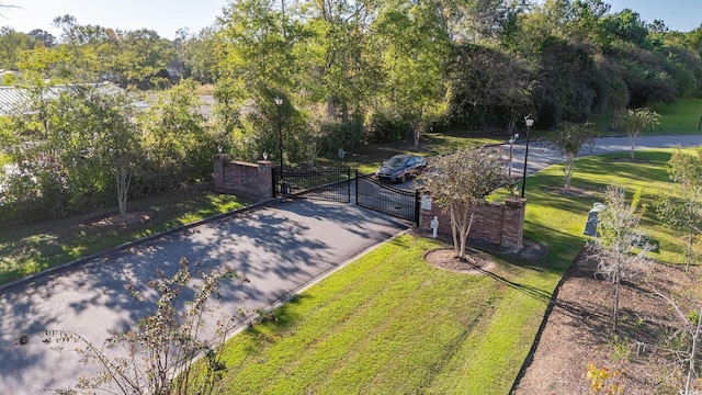 view of home's community featuring a lawn