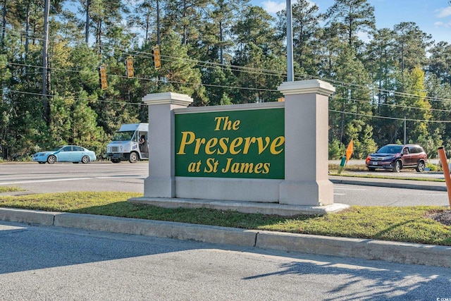 view of community sign