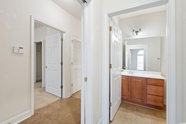 bathroom with vanity