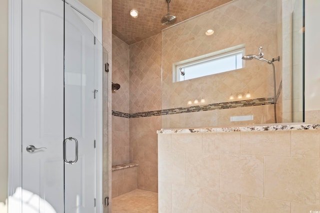 bathroom with walk in shower