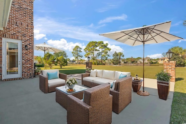 view of patio / terrace with outdoor lounge area