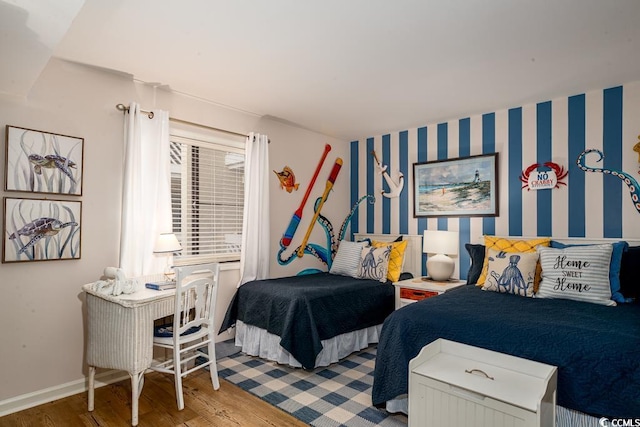 bedroom featuring hardwood / wood-style floors