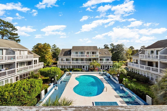 view of pool with a patio