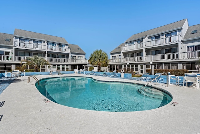 view of pool with a patio area