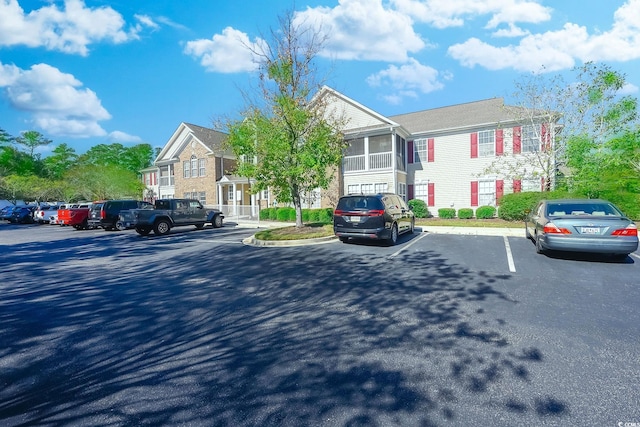 exterior space with curbs and sidewalks