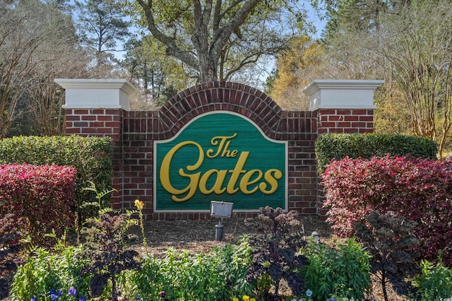 view of community sign