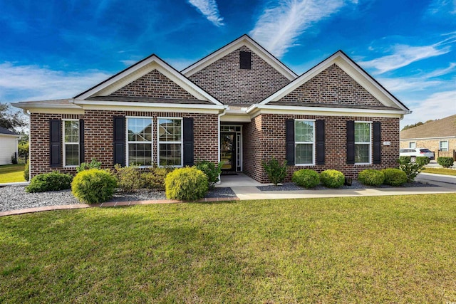 view of front of home with a front yard