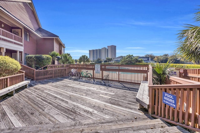 view of wooden terrace