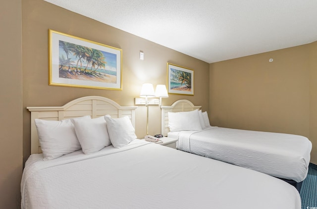 bedroom featuring a textured ceiling