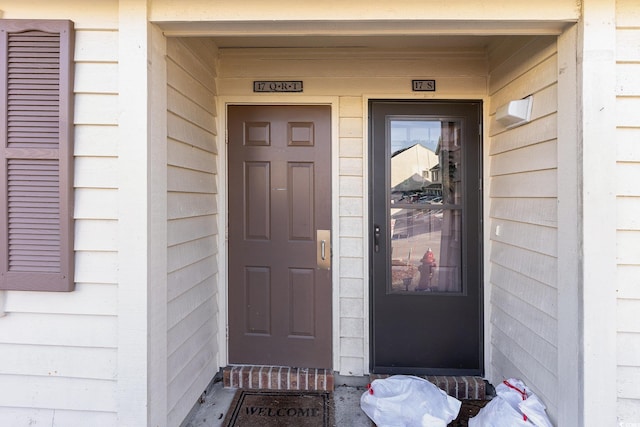 view of doorway to property