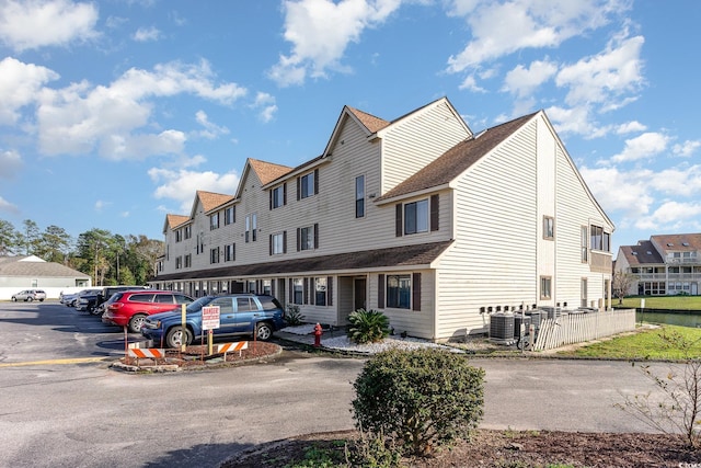 view of front of property featuring central AC