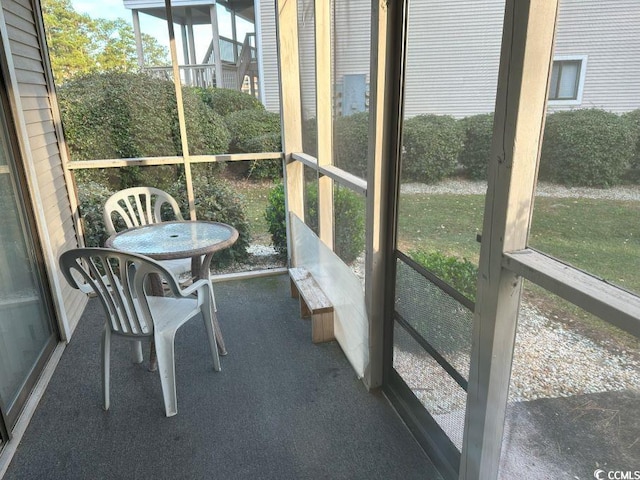 view of sunroom / solarium