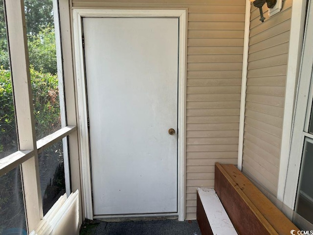 view of doorway to property