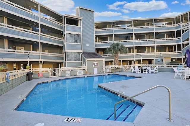 view of pool with a patio