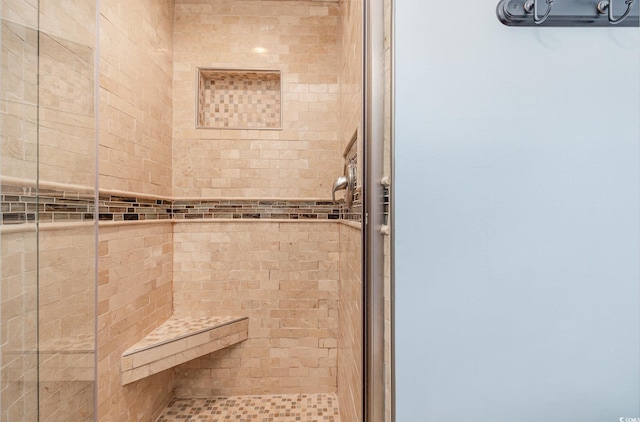 bathroom with walk in shower