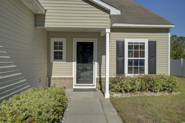 view of doorway to property