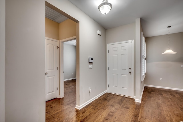 foyer featuring hardwood / wood-style floors