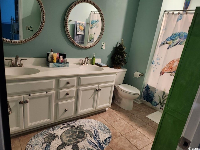 2256 Heritage Loop Unit 2256, Myrtle Beach, SC 29577 - bathroom with toilet, tile patterned flooring, a sink, and double vanity
