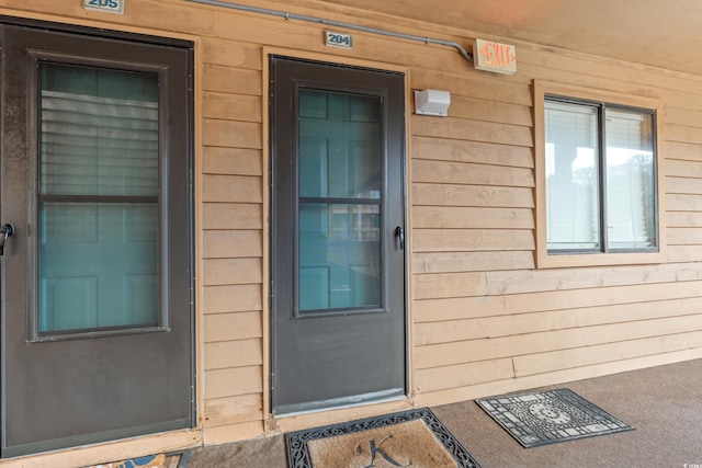 view of doorway to property