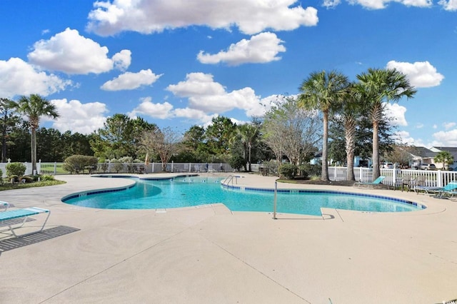 view of pool with a patio