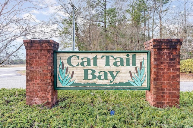 view of community sign