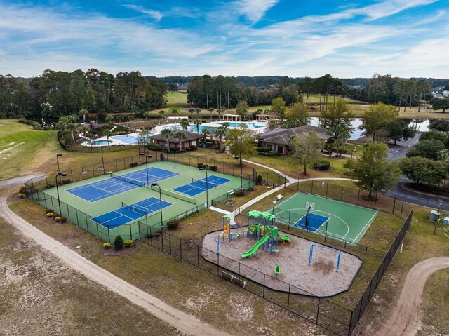 birds eye view of property