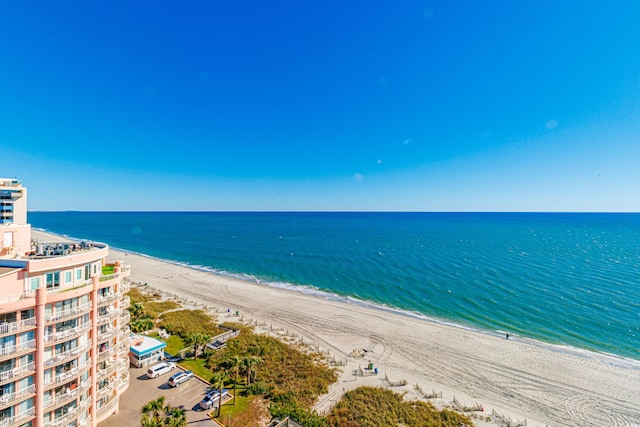 water view with a view of the beach