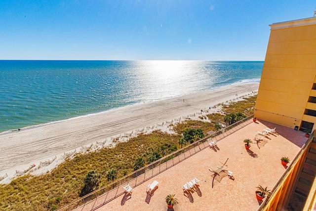 water view featuring a beach view