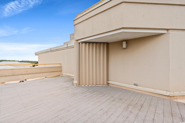 view of patio featuring a deck