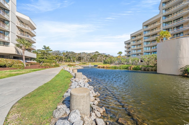 view of water feature