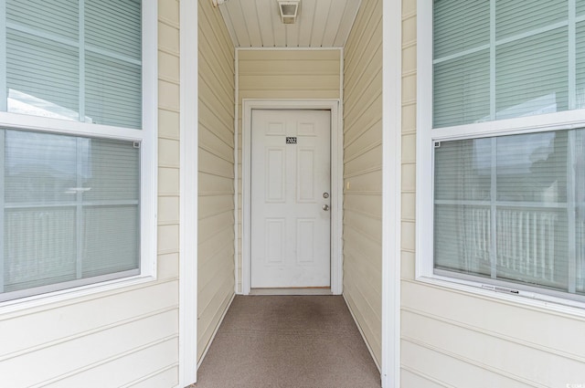 view of doorway to property