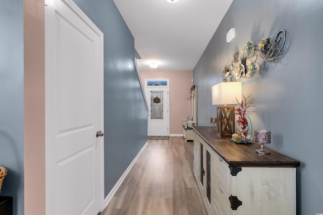 entryway featuring wood-type flooring