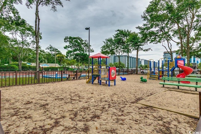 view of jungle gym