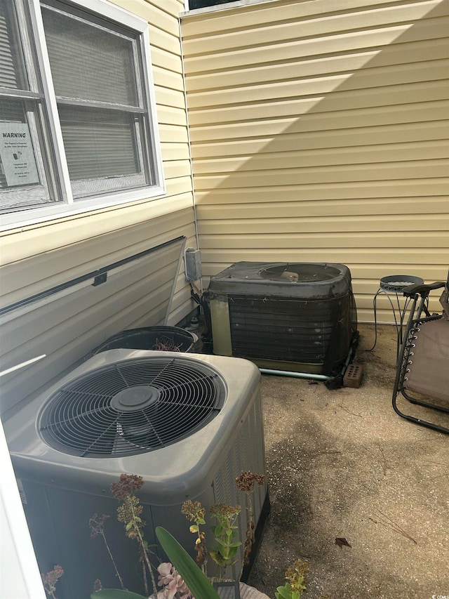 exterior details with central AC unit