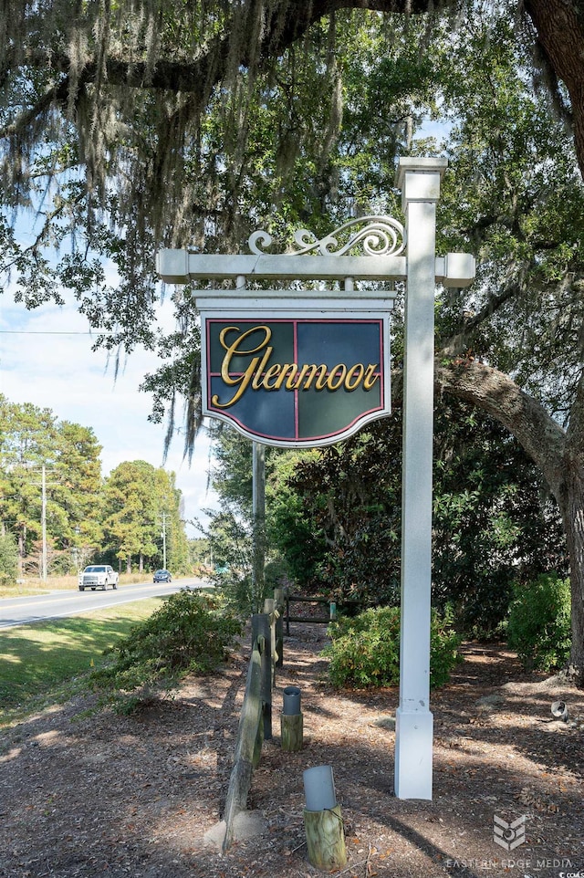 view of community sign