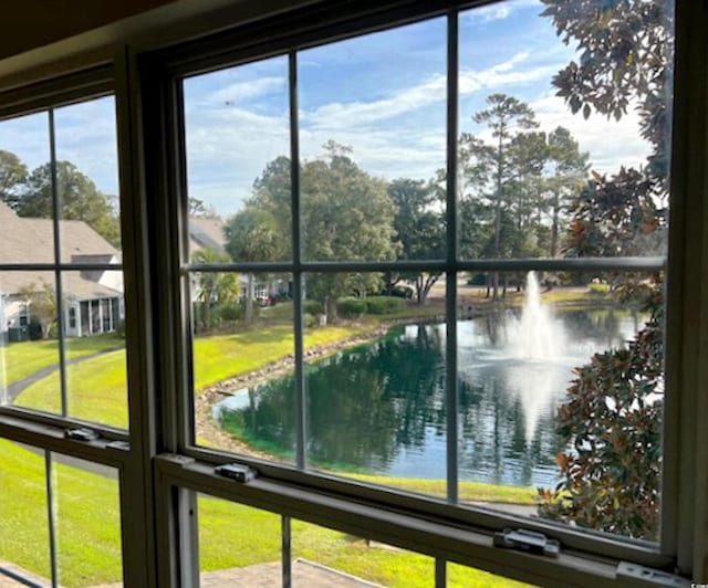 room details with a water view