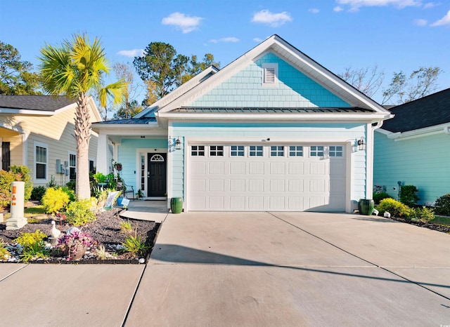 view of front facade with a garage